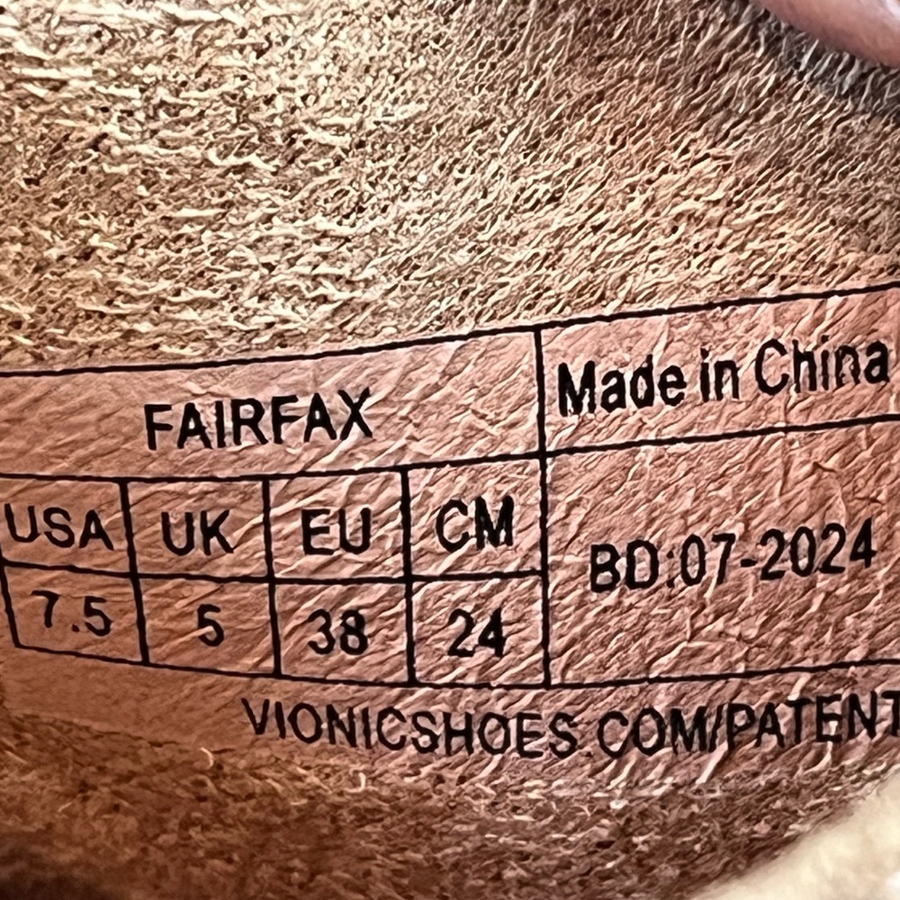 Vionic Fairfax Suede Tan Slip On Mules Clogs Sz 7.5 Lug Soles Orthopedic Insoles - Picture 7 of 15